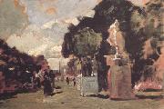 Tina Blau In the Tuileries Gardens (sunny Day) (nn02) oil